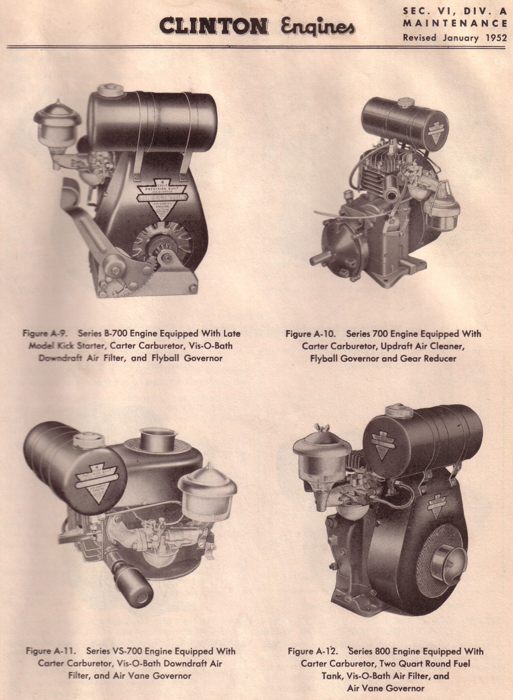 Clinton Engines Model Years